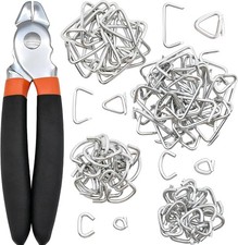 Straight Hog Ring Pliers Kit With 100 Pcs Galvanized Hog Rings 38 12