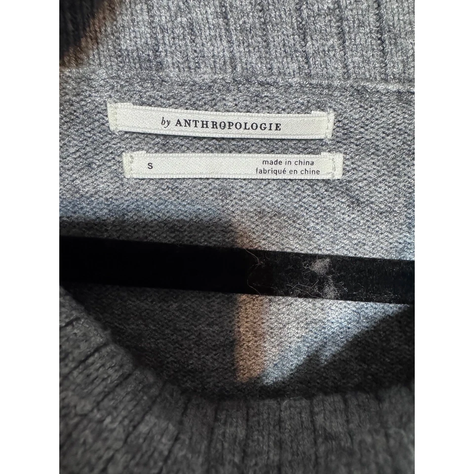 Suéter túnica Anthropologie dinheiro antigo gola alta pequeno silencioso luxo Scandi Preppy - Imagem 2 de 4