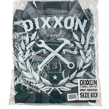 DIXXON Flannel "Smoky Mountains" Men's 3XL Button Plaid Green Shirt NIB