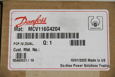 #ad MCV116G4204 Danfoss pressure control pilot $682.18
