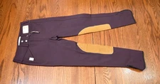 Tailored Sportsman New Trophy Hunter breeches front zip Boysenberry girls 10R