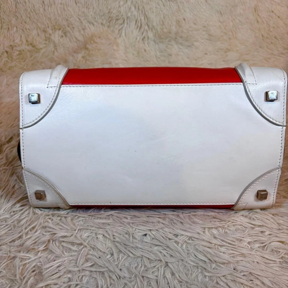 【excellent】Céline Luggage Mini Shopper Multicolor Leather Handbag - Image 4 of 4