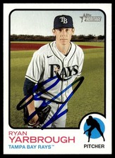 2022 Topps Heritage Baseball Ryan Yarbrough Tampa Bay Rays #23 Signed