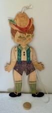 RARE Vintage Wooden Handmade Pinocchio Puppet Marionette 11  H