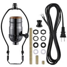 Lamp Making Kit,Make a Lamp or Repair Kit,3-Way Lamp Socket with Matching Cord L