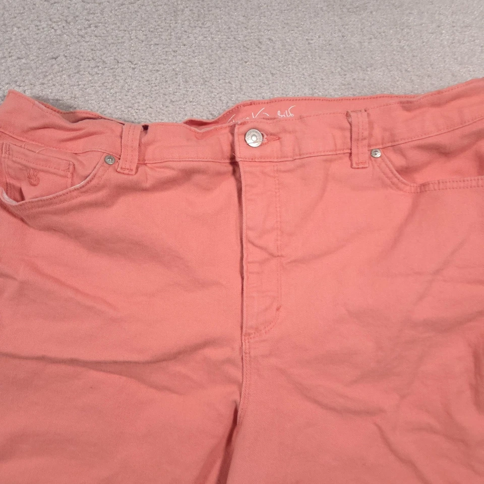 Pantalones Cortos Gloria Vanderbilt Mujer 18 Rosa Amanda Todo Around Efecto Adelgazante Algodón Foto 3 de 4