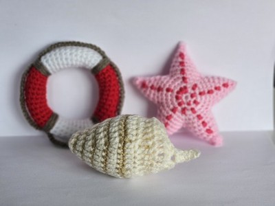 Maritimes Trio Set 3Stck. Häkelfigur Handarbeit Deko Geschenk