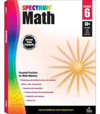 Spectrum 6th Grade Math Workbooks, Ages 11 to 12, Math 6th Grade Workbook Co...