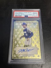 Hunter Dietz 2022 leaf perfect Game gold 1/1 auto