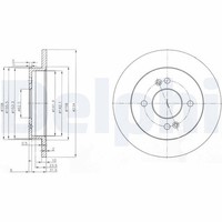 2X Delphi Bremsscheibe BG3981C FüR Hyundai KIA Picanto JA SA TA PA I10 1 Crdi 3