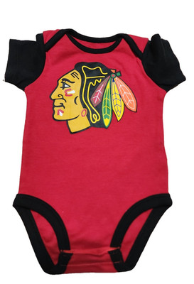 2 Chicago Blackhawks NHL One Piece Body Suit 6-9 Months NWOT