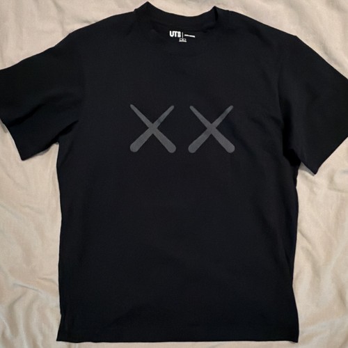 Uniqlo UT KAWS + Warhol Men's Black Graphic Crew Neck Cotton Tee Size S