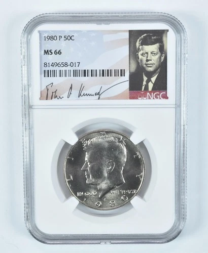 1980-P Kennedy Half Dollar MS66 NGC Special Label *8655