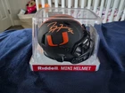 Ray Lewis Miami Hurricanes Signed Autographed Mini Helmet Beckett Authenticated