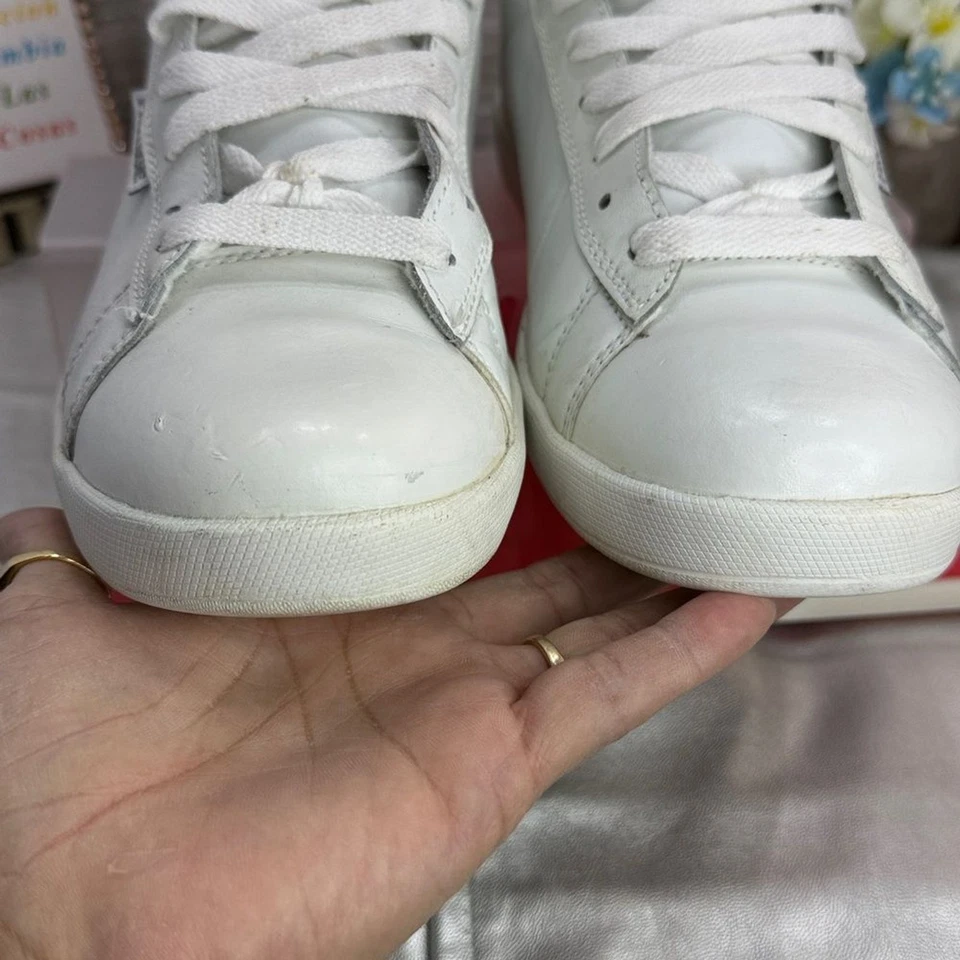 (T0) Protege Zapatillas Hombre Piel Blanco, Talla 9,Corte Bajo.Casuales,Cómodas Foto 3 de 4