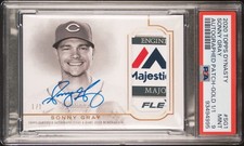 2020 Topps Dynasty Sonny Gray Gold Laundry Tag Patch Auto 1/1 PSA 9 Reds