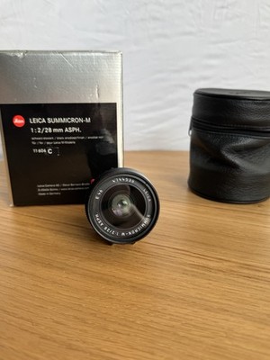 Leica Summicron-M 28mm f/2 ASPH Aspherical Lens 11604, Case & Box