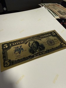 Five dollar Certified Gold Banknote. 99.9% pure 24 Carat Gold