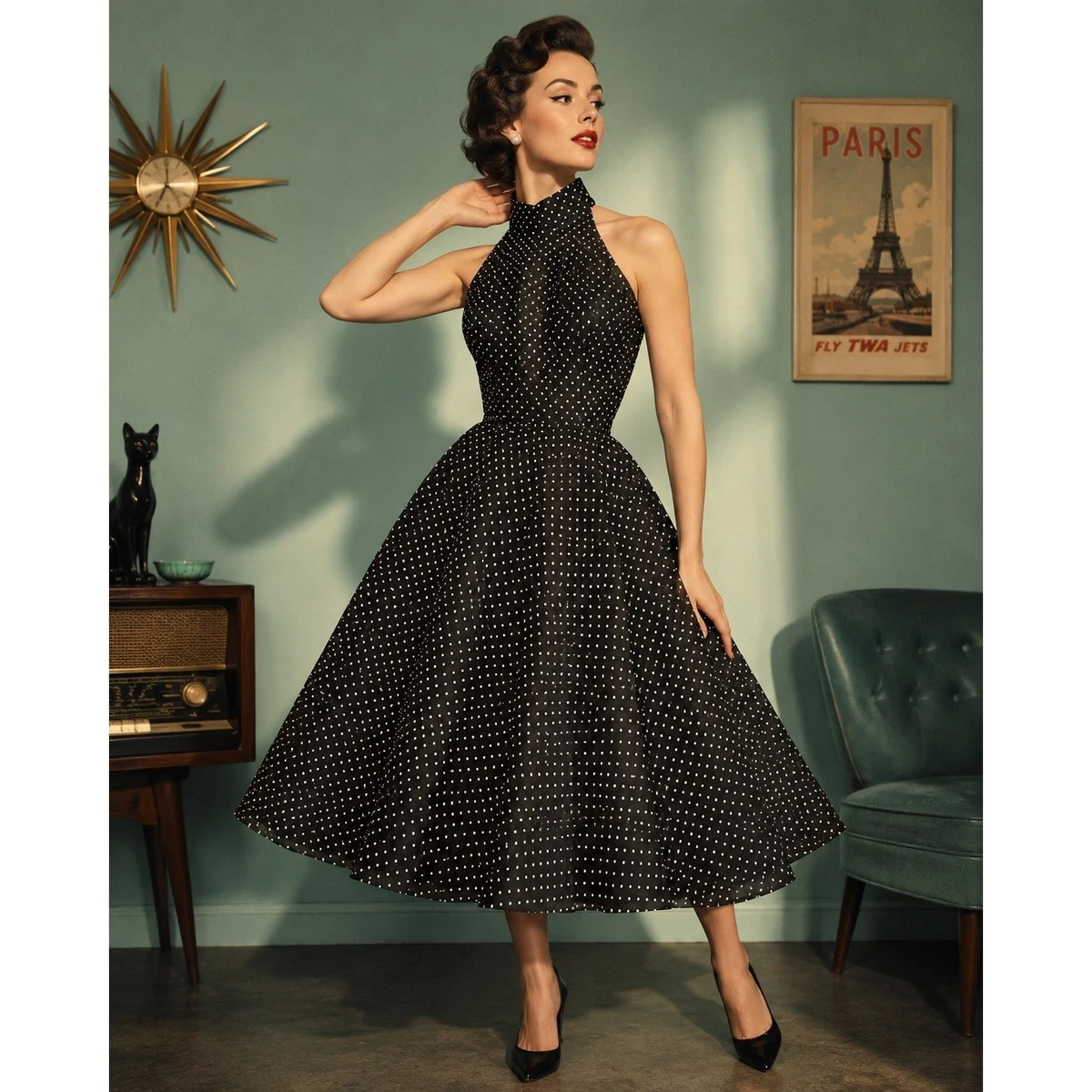 1950s halter dress Living In Fifties Fashion: 1950's Halter Dresses