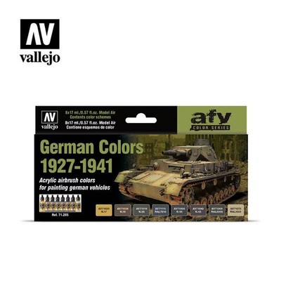 brandneu Vallejo Farb-Set, Deutsche Farben 1927 - 1941, 8x17ml Artikel 71205