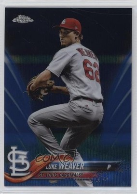 2018 Topps Chrome Blue Wave Refractor 32/75 Luke Weaver #88 sy5