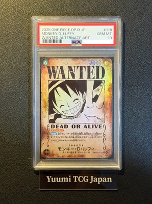 PSA10 相当 【TAG10】 ルフィ SEC-P [OP13-118] PSA 10 Luffy OP13-118 SEC Wanted SP Alt Art Carrying on His Will
