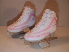 Girls American Athletic Figure Skates (Pink & White) Size 4