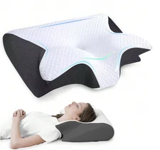 1pc Cervical Memory Foam Pillow – Ergonomic Neck Pain Relief for All Sleepers