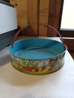 1950's Sand Sifter Beach Toy kids Colorful Fish Sealife CHEIN Art mfg vintage