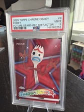 2025 TOPPS Chrome Disney Forky Future Stars Red 1/5 PSA 9