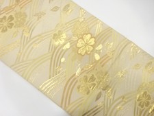7502376: JAPANESE KIMONO JAPANESE FUKURO OBI / WOVEN SAKURA