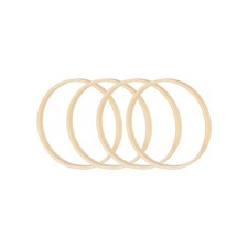 10Pcs 5 Inch Bamboo Macrame Floral Hoop Craft Rings for DIY Decor