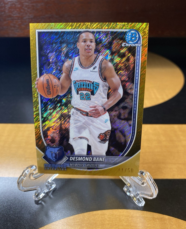 Topps 2025-26 Bowman Chrome Desmond Bane Gold Shimmer /50 BCV-138 Grizzlies