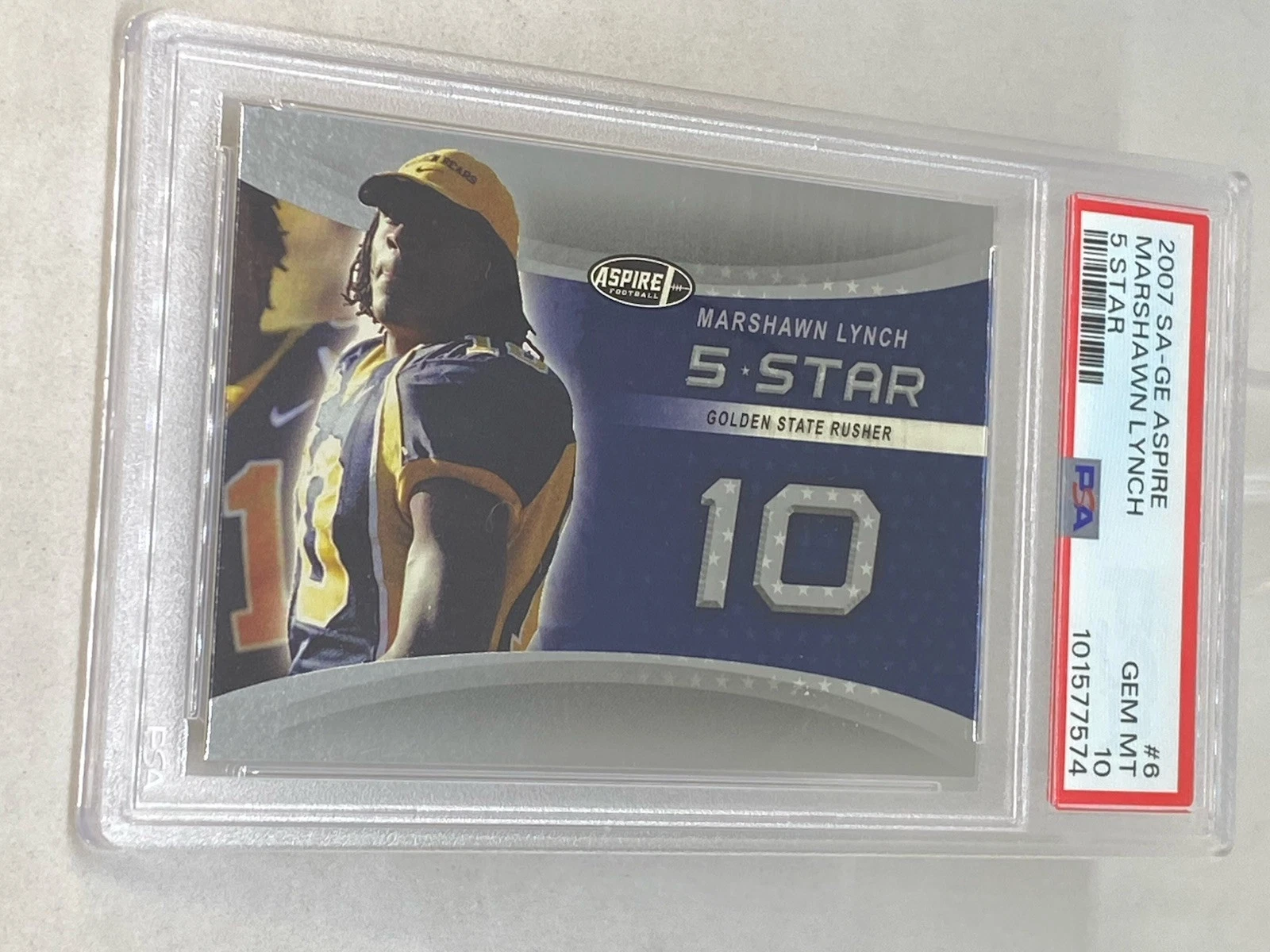 Marshawn Lynch SA-GE Aspire 5 Star #6 Base