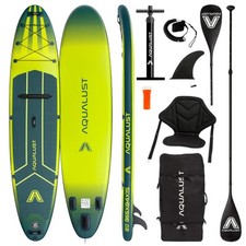 AQUALUST 12.0 iSUP Board Stand Up Paddle Surfboard aufblasbar Paddel Sitz 365cm