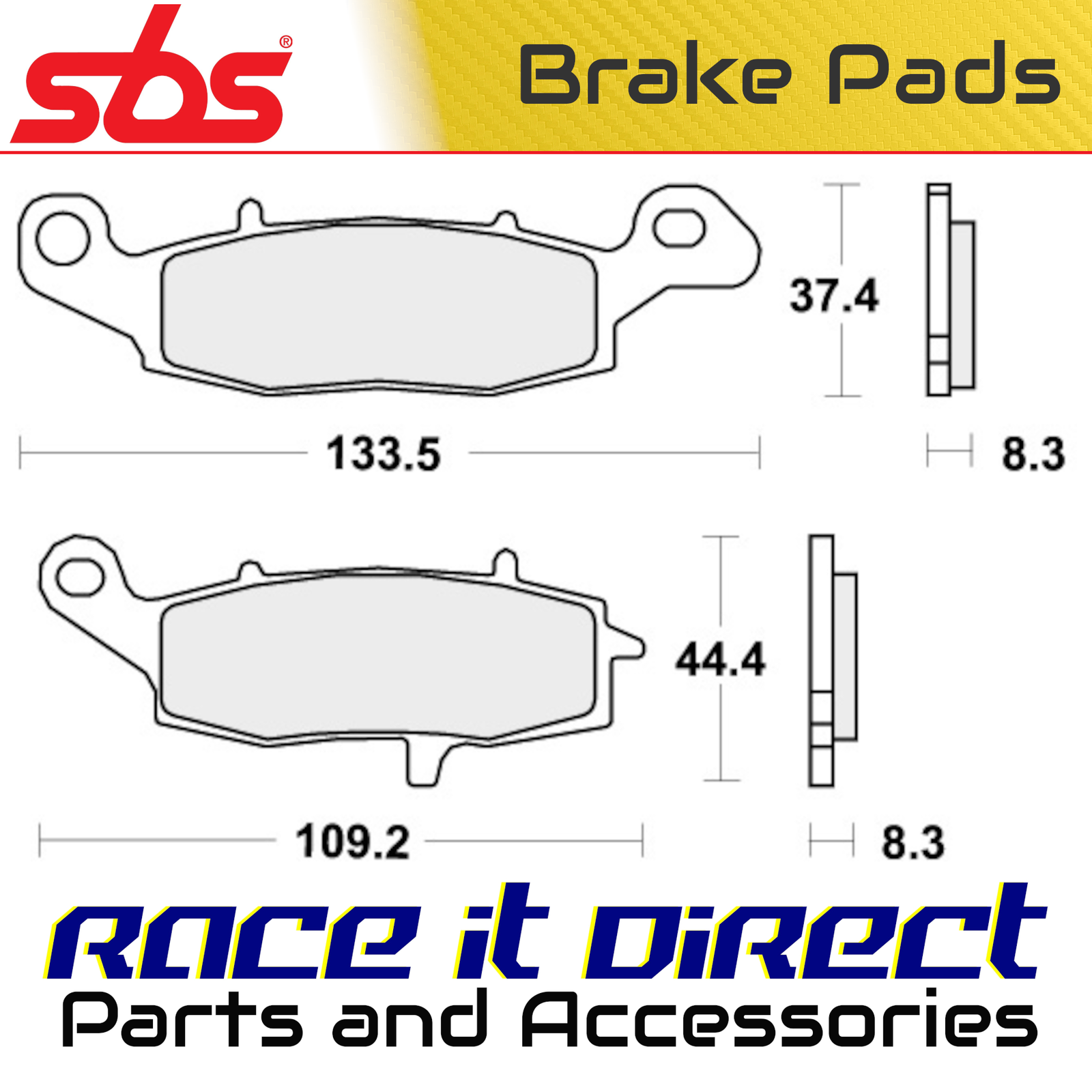 Brake Pads for SUZUKI DL 1000 V-STROM 2002-2009 Left/Front Street SBS
