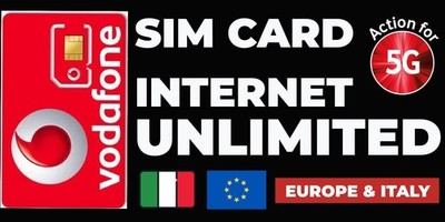 Sim Card with unlimited GB for UK, Italy and Europe prepaid and in 5G
