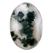 Natural Green Moss Agate 26.9x18.65x5.5 mm Oval Polished Gemstone LS02065-31