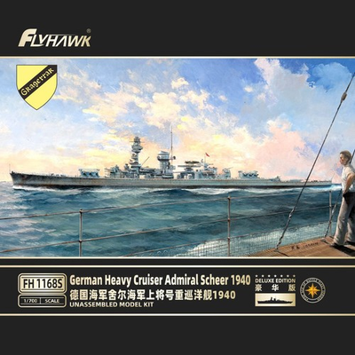 #ad Flyhawk FH1168S 1 700 German Heavy Cruiser Admiral Scheer 1940 Deluxe Edition $56.75
