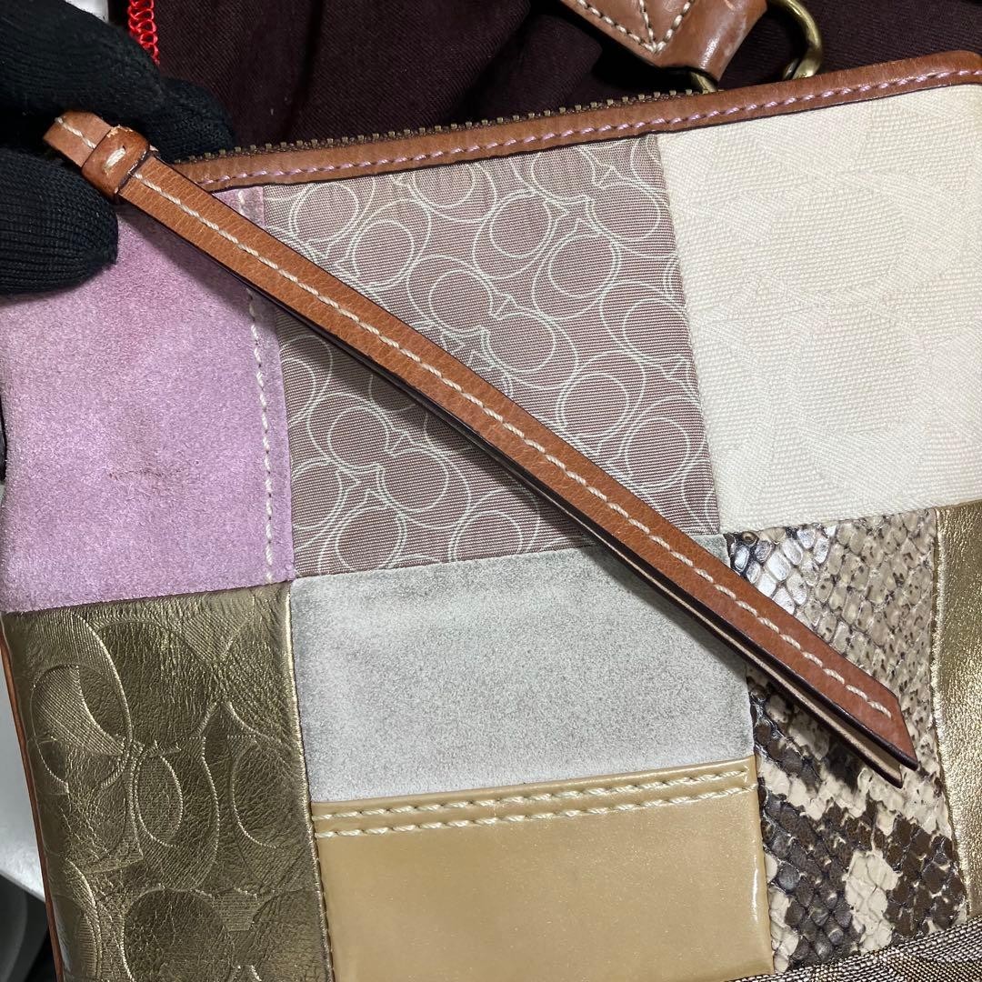 COACH Patchwork Swingpack Crossbody Bag Multicolo… - image 11