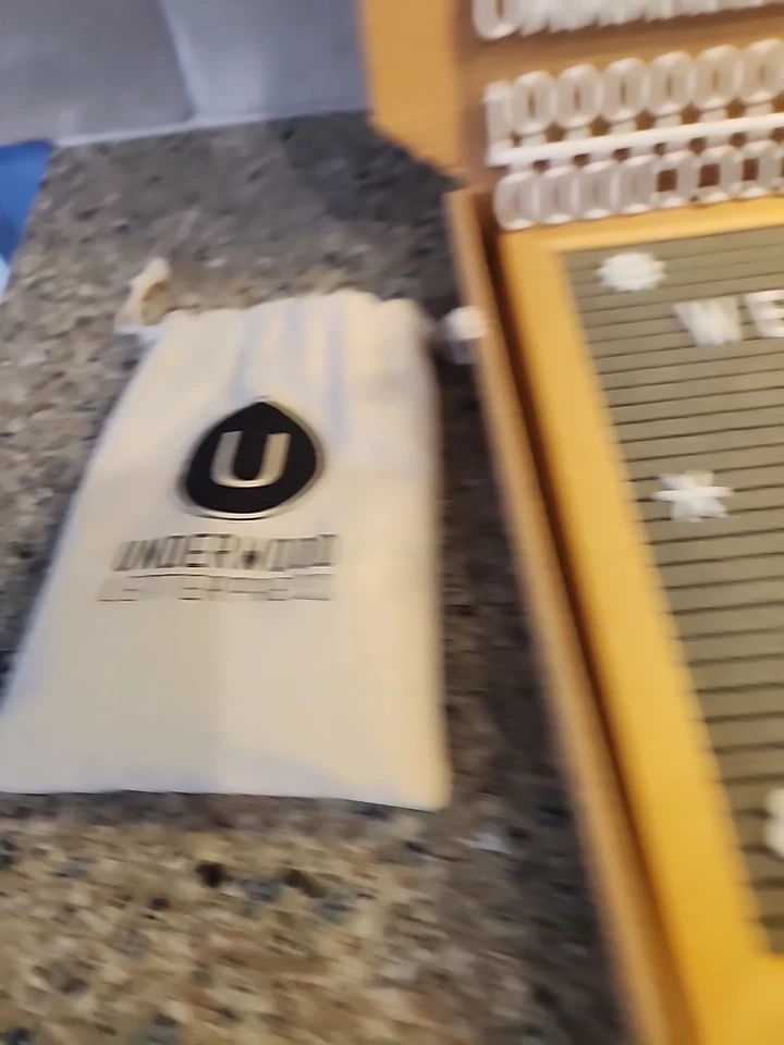 Underwood LetterPress Gray Felt Letter Board with White Letter for 10 X 10 Board - Image 2 of 3