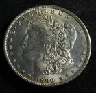 1890 o Morgan Silver Dollar