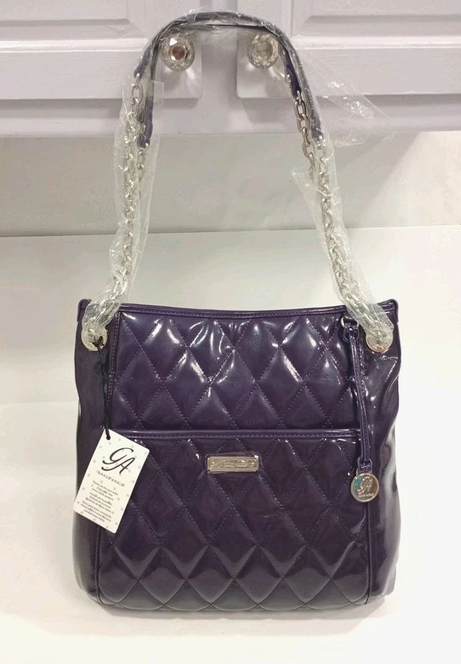Grace Adele Púrpura Cartera Bolso de Mano Correa de Cadena Vegano Imitación Cuero Bolso de Hombro Nuevo con Etiquetas Foto 2 de 4