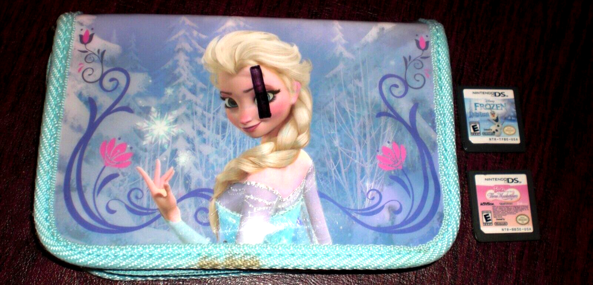 Nintendo 3DS XL Case Frozen Disney Elsa Case + Olaf's Quest +