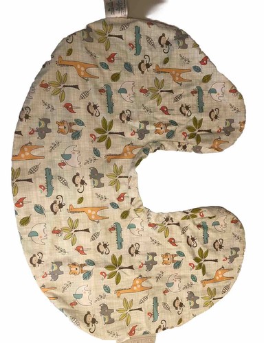 Boppy Pillow Cover Only Animal Print Zipper Close Baby Nursing Bottle Feed