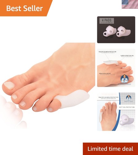 Pexmen 2 Pezzi Gel Pinky Toe Separator Sarto Bunion Corrector Bunionette Pad Protezione Punta Piccola Per Calli Callo E Vesciche - Foto 11
