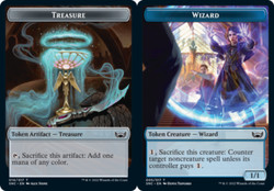 Treasure (014) // Wizard (005) Foil Token - Streets of New Capenna