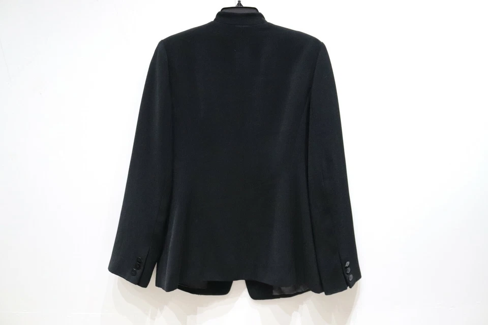 Vintage Brioni Milano Black Blazer Button Front Jacket Solid Classic Women's 10 - Image 2 of 4
