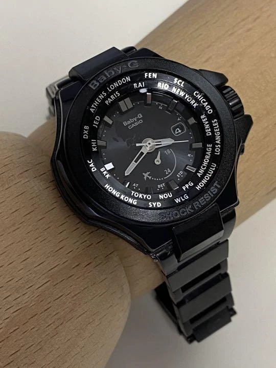 CASIO BABY-G BGA-1310 Tough Solar Black Mens Watch Used 3j17040 | eBay