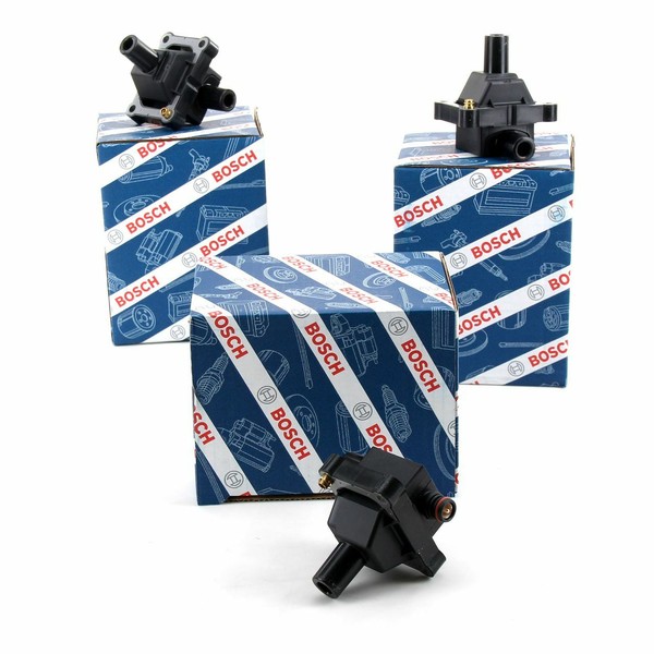 3X Bosch 0221506002 ZüNdspule FüR MERCEDES-BENZ W202 W124 W210 W140 R129 M104-image